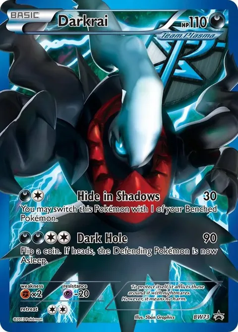 Darkrai Team Plasma #BW73 Holofoil Pokémon card from Black and White Promos