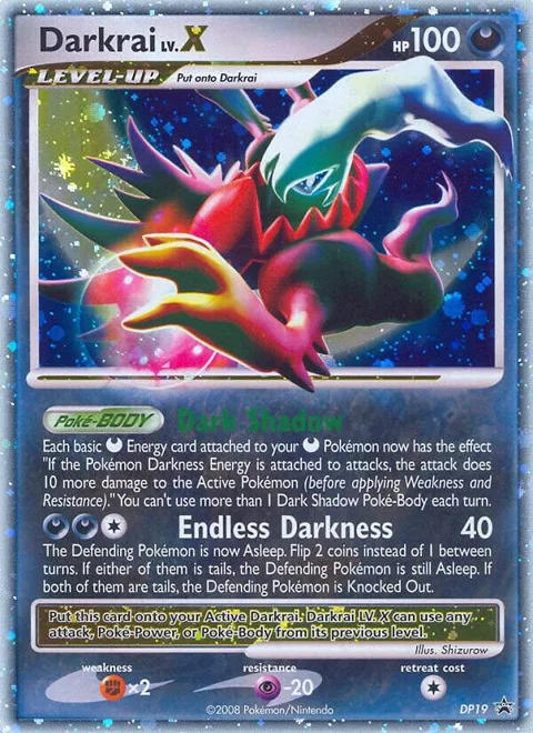 Darkrai LV.X #DP19 Holofoil Pokémon card from Diamond and Pearl Promos
