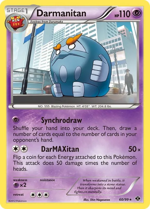 Darmanitan #60/99 Reverse Holofoil Pokémon card from Next Destinies