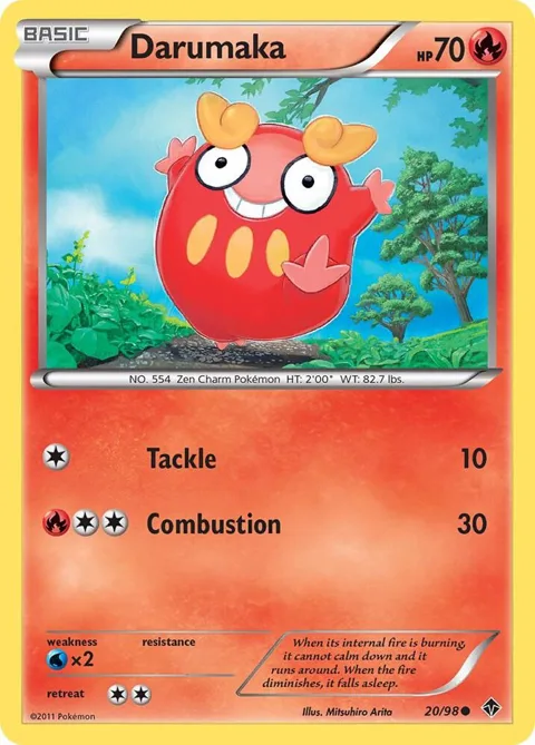 Darumaka #20/98 Pokémon card from Emerging Powers