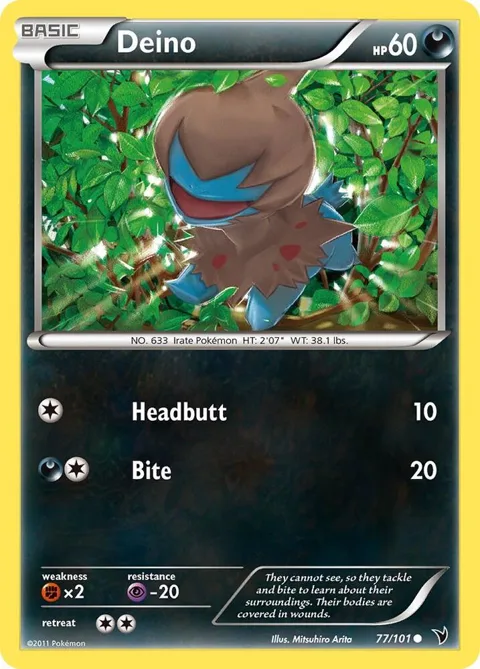 Deino #77/101 Pokémon card from Noble Victories