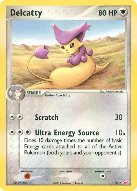 Delcatty #3/10 Pokémon card from EX Trainer Kit 1: Latias & Latios