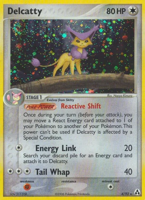 Delcatty #4/92 Holofoil Pokémon card from EX Legend Maker