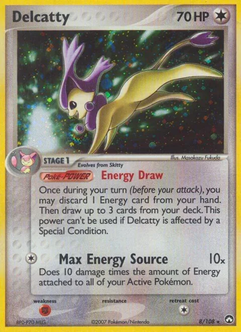 Delcatty #8/108 Holofoil Pokémon card from EX Power Keepers