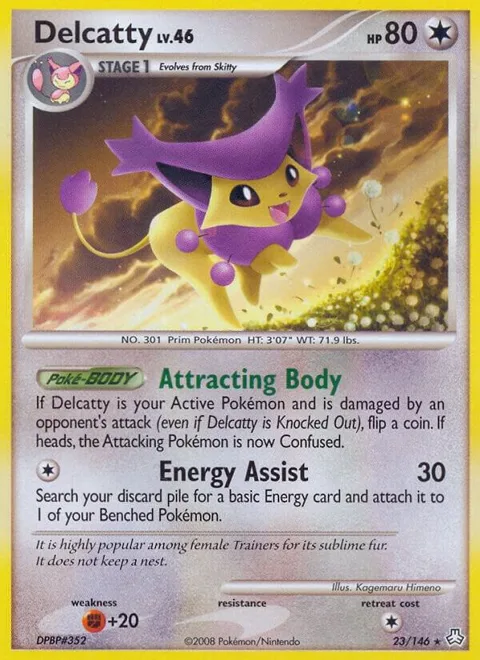 Delcatty #23/146 Reverse Holofoil Pokémon card from Legends Awakened