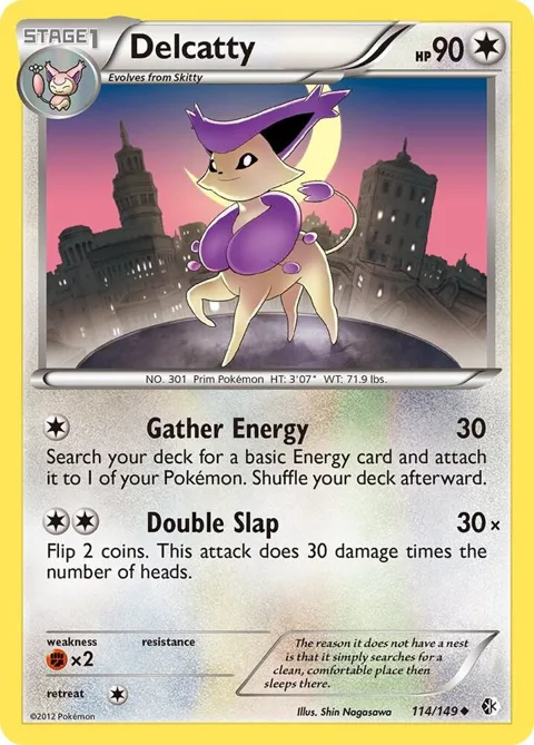 Delcatty #114/149 Reverse Holofoil Pokémon card from Boundaries Crossed