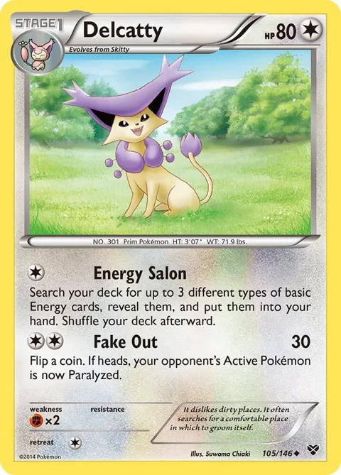 Delcatty #105/146 Pokémon card from XY Base Set