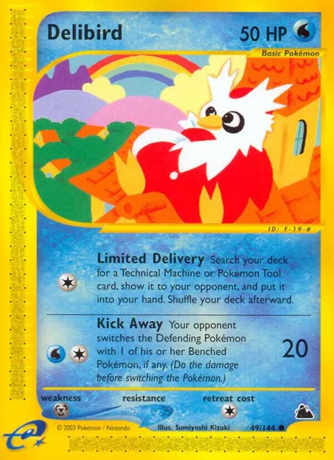 Delibird #049/144 Reverse Holofoil Pokémon card from Skyridge