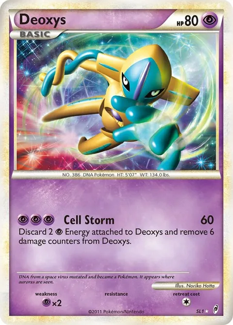Deoxys Shiny #SL1 Holofoil Pokémon card from Call of Legends