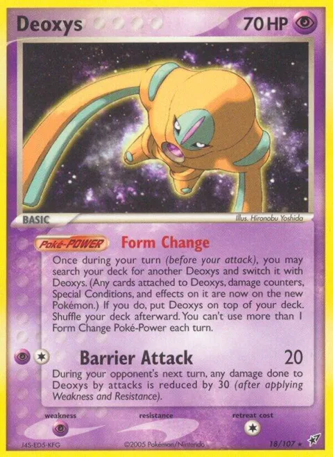Deoxys Defense Forme #18/107 Pokémon card from EX Deoxys