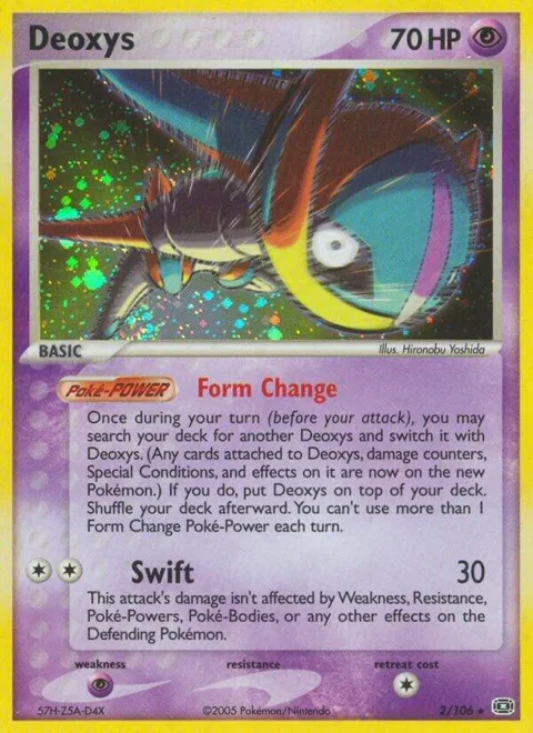 Deoxys Speed Forme #2/106 Holofoil Pokémon card from EX Emerald