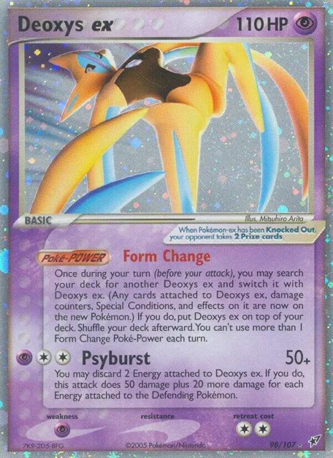 Deoxys ex Attack Forme #98/107 Holofoil Pokémon card from EX Deoxys