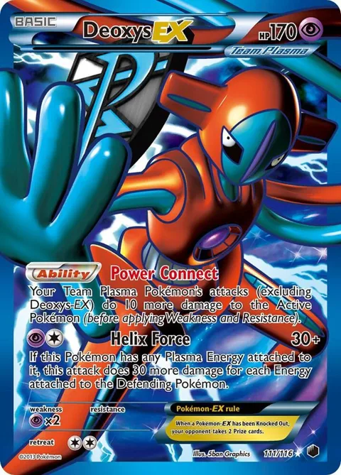 Deoxys EX Team Plasma Full Art #111/116 Holofoil Pokémon card from Plasma Freeze