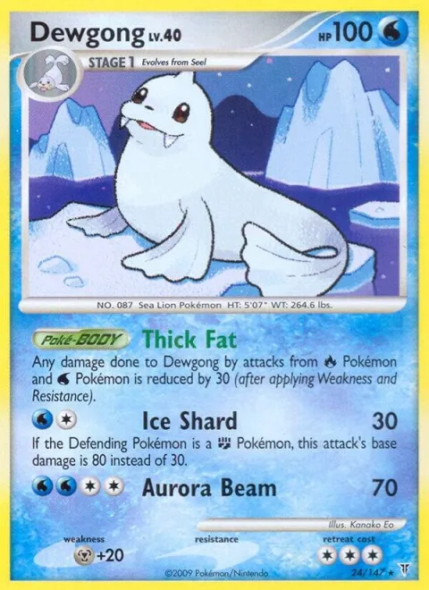 Dewgong #24 Pokémon card from Supreme Victors