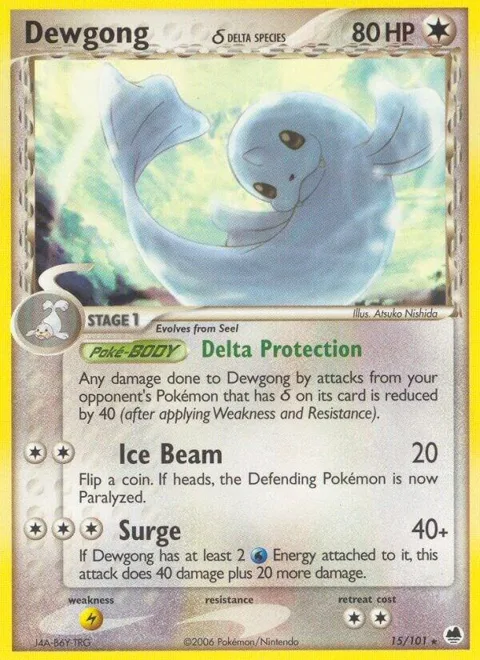 Dewgong Delta Species #15/101 Pokémon card from EX Dragon Frontiers