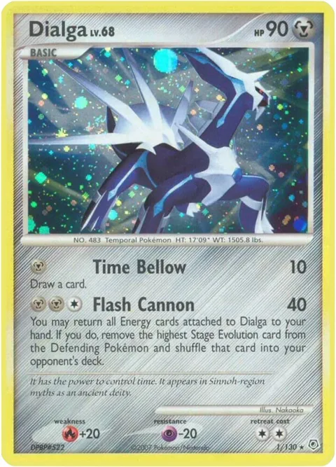 Dialga #1/130 Reverse Holofoil Pokémon card from Diamond and Pearl