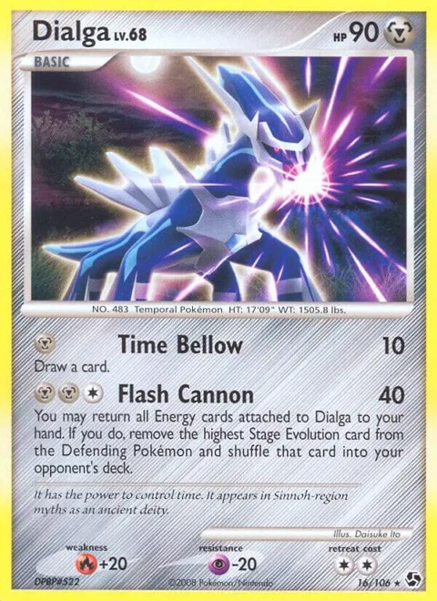 Dialga #16/106 Reverse Holofoil Pokémon card from Great Encounters