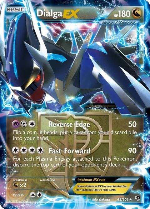 Dialga EX Team Plasma #65/101 Holofoil Pokémon card from Plasma Blast