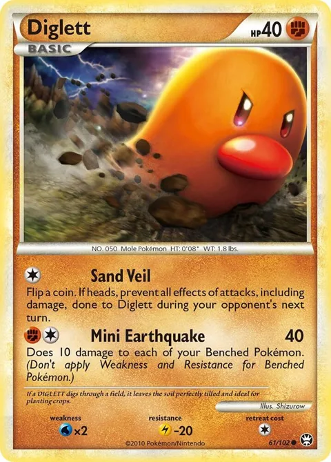 Diglett #61/102 Pokémon card from Triumphant