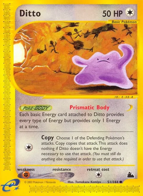 Ditto #051/144 Pokémon card from Skyridge