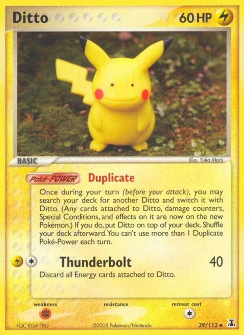 Ditto - 039/113 Pikachu #39/113 Pokémon card from EX Delta Species
