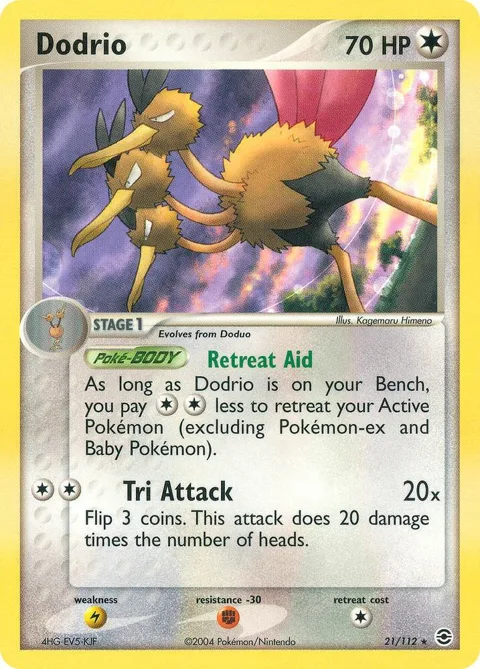 Dodrio #21/112 Reverse Holofoil Pokémon card from EX FireRed & LeafGreen