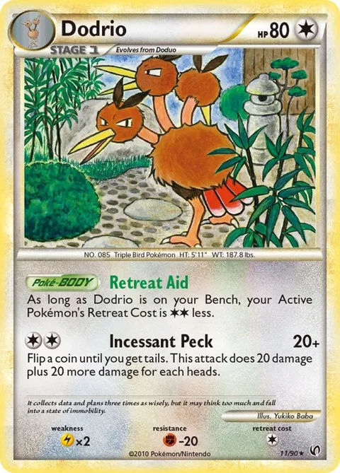 Dodrio #11/90 Pokémon card from Undaunted