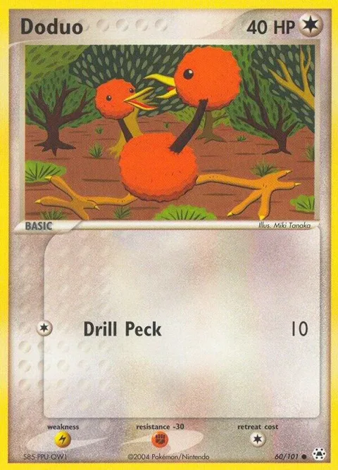 Doduo #60/101 Reverse Holofoil Pokémon card from EX Hidden Legends