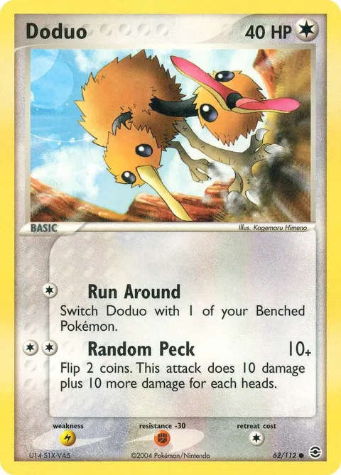 Doduo #62/112 Reverse Holofoil Pokémon card from EX FireRed & LeafGreen
