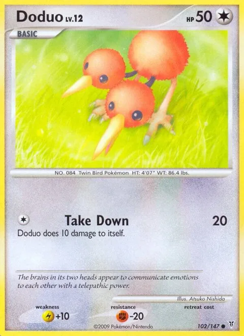 Doduo #102 Pokémon card from Supreme Victors