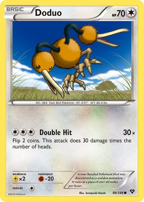 Doduo #98/146 Pokémon card from XY Base Set