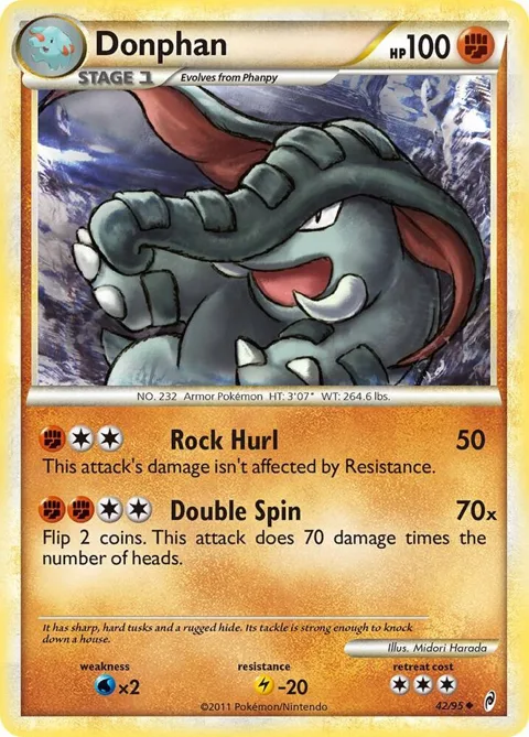 Donphan #42/95 Pokémon card from Call of Legends