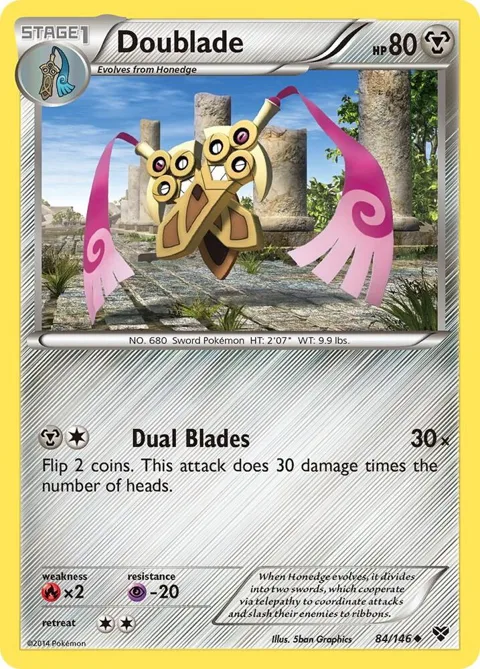 Doublade #84/146 Pokémon card from XY Base Set