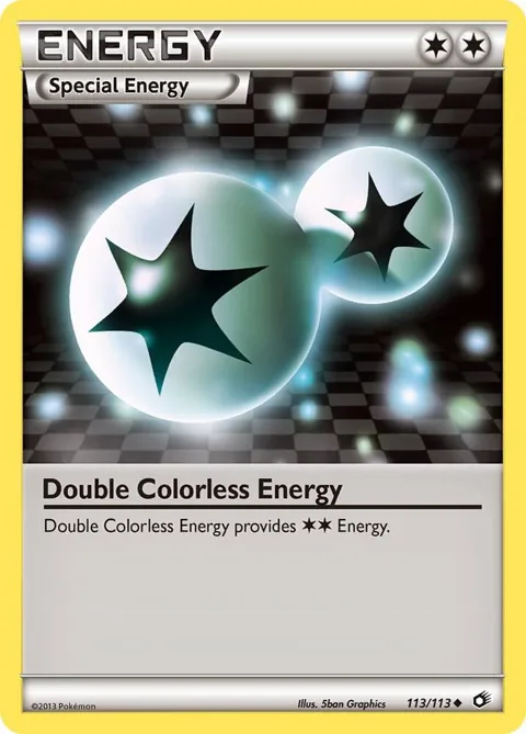 Double Colorless Energy #113/113 Reverse Holofoil Pokémon card from Legendary Treasures