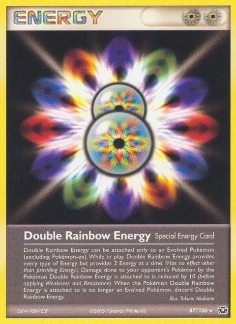 Double Rainbow Energy #87/106 Pokémon card from EX Emerald