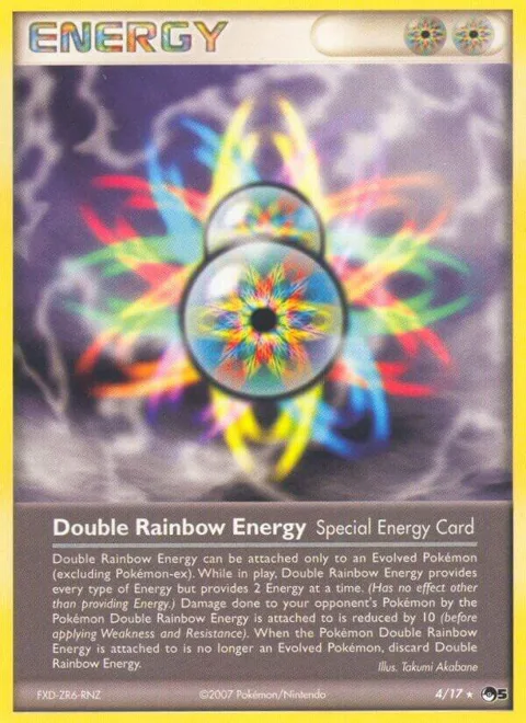 Double Rainbow Energy #004/017 Pokémon card from POP Series 5