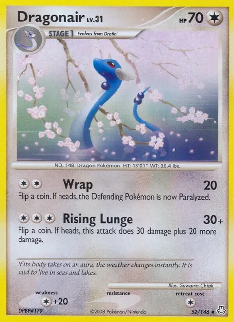 Dragonair #52/146 Reverse Holofoil Pokémon card from Legends Awakened