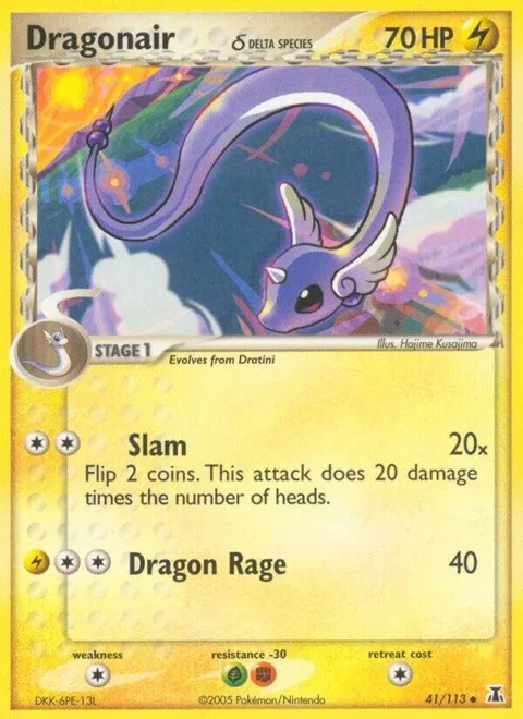 Dragonair - 41/113 Delta Species #041/113 Reverse Holofoil Pokémon card from EX Delta Species