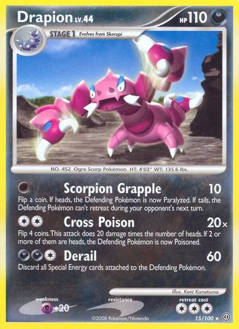 Drapion #15/100 Pokémon card from Stormfront