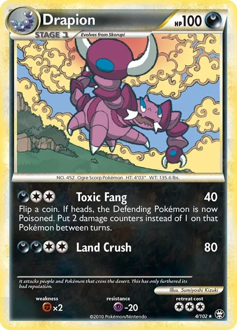 Drapion #4/102 Holofoil Pokémon card from Triumphant