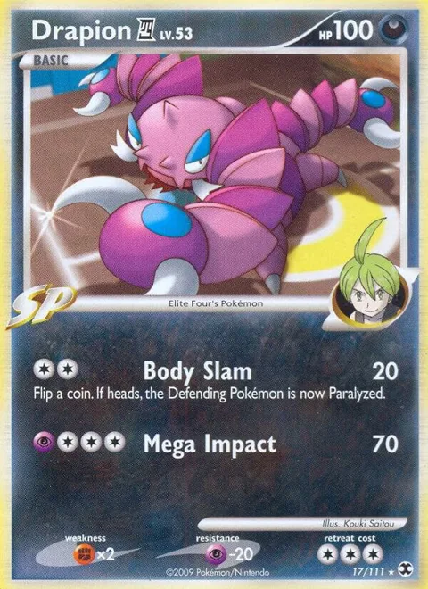 Drapion E4 #17/111 Reverse Holofoil Pokémon card from Rising Rivals