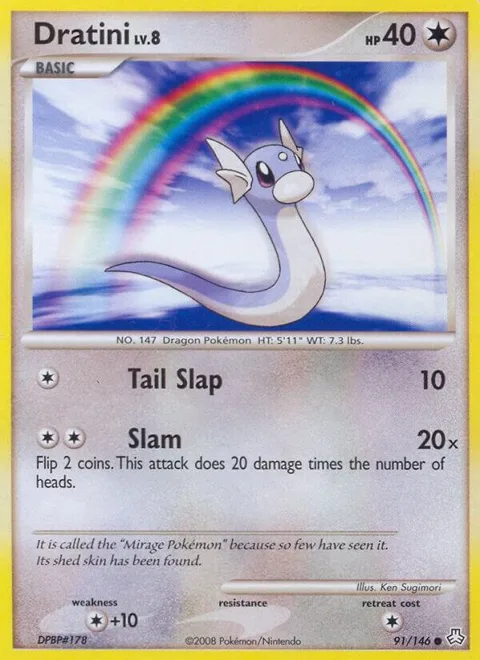 Dratini #91/146 Reverse Holofoil Pokémon card from Legends Awakened