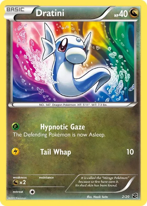 Dratini 2 #2/20 Holofoil Pokémon card from Dragon Vault