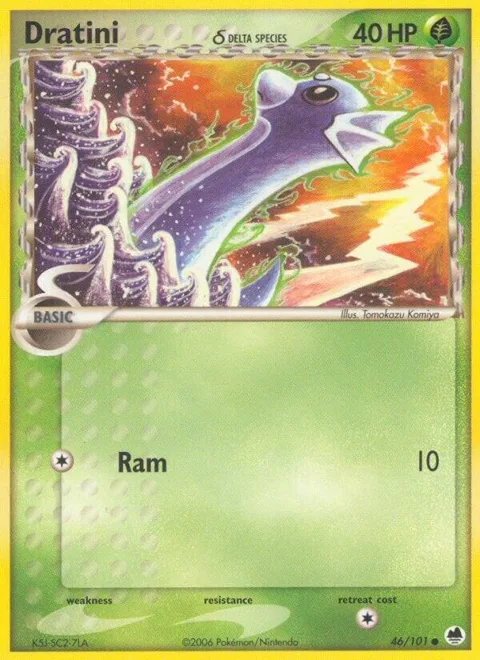 Dratini Delta Species #46/101 Pokémon card from EX Dragon Frontiers