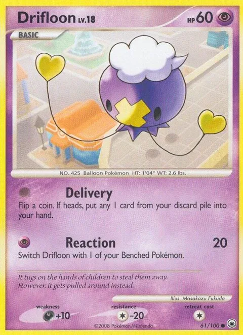 Drifloon #61/100 Pokémon card from Majestic Dawn
