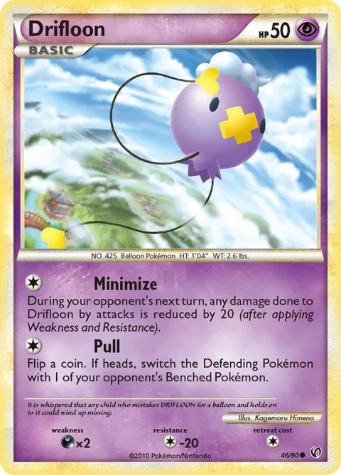 Drifloon #46/90 Pokémon card from Undaunted
