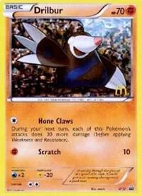 Drilbur - 8/12 #008/012 Holofoil Pokémon card from McDonald's Promos 2012