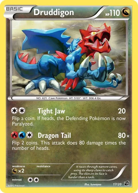 Druddigon #17/20 Holofoil Pokémon card from Dragon Vault
