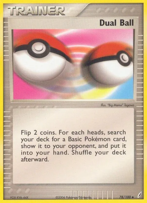 Dual Ball #78/100 Pokémon card from EX Crystal Guardians