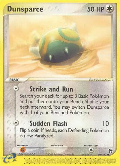 Dunsparce #60/100 Pokémon card from EX Sandstorm